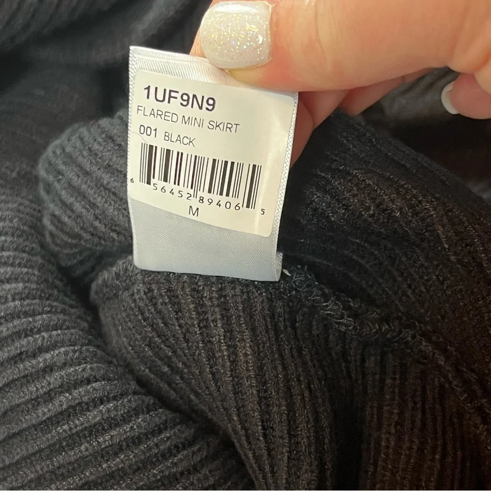 Anthropologie Tracy Reese Womens SZ Medium Black Flared Mini Skirt Knit Midi NEW